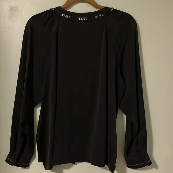 Coach NWT Silk Blouse with Ruffles and Lace - Picture 6 of 11